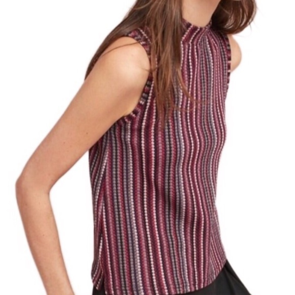 POSTMARK textured dot mock neck tank top S